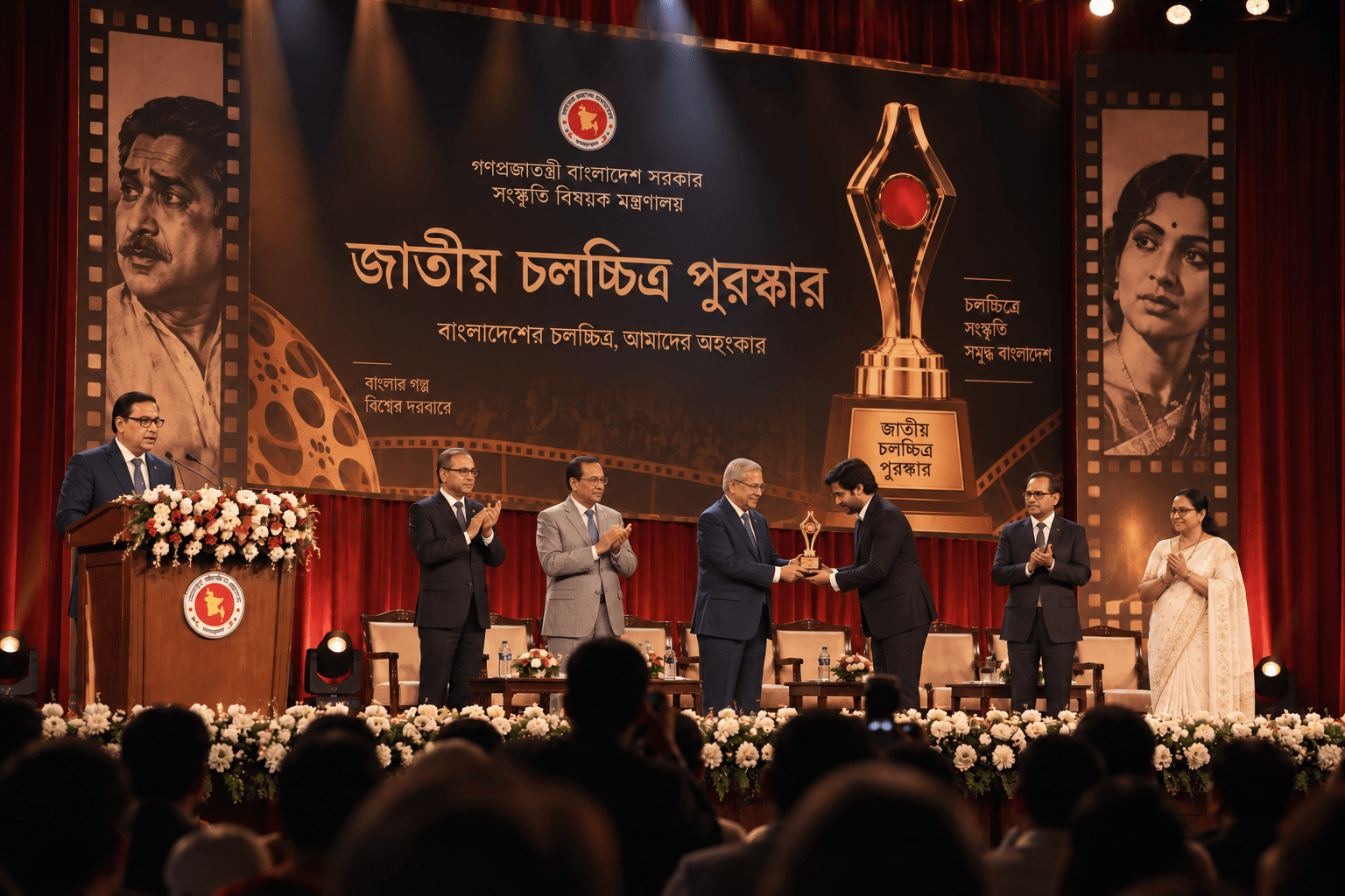 জাতীয় চলচ্চিত্র পুরস্কার প্রদান অনুষ্ঠানের মঞ্চ